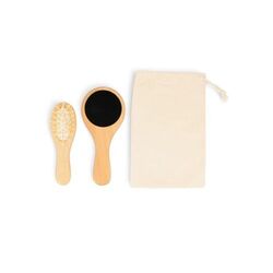 Set de brosses et miroirs en bois Schima superba