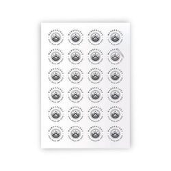 Sticker blanc en PLANCHE A5 (INT/EXT) Blanc 10 stickers intérieurs