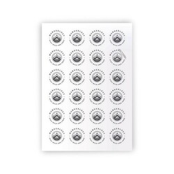 Sticker blanc en PLANCHE A5 (INT/EXT) Blanc 7 stickers intérieurs