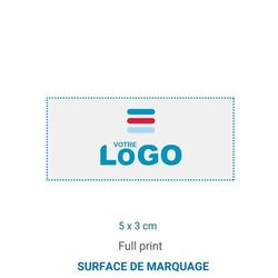 Sticker RECTANGULAIRE blanc (INT/EXT) 5x2cm