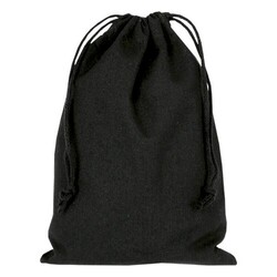 Pochon coton noir S 15x20