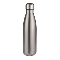 Bouteille isotherme SCREW blanche fond Argent - 500ml