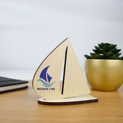 Trophée en bois BATEAU 10cm - France