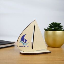 Trophée en bois BATEAU 10cm - France