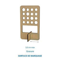 Support 16 stylos français - Plaqué Bois