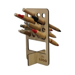 Support 16 stylos français - Plaqué Bois