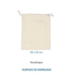 Pochon coton BIO FIDJI XL 155 - écru