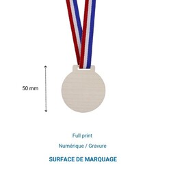 Médaille en bois - France - 70 mm