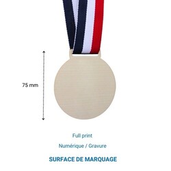 Médaille en bois - France - 70 mm