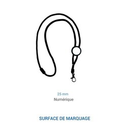 Lanyard VALENCE Made in Europe - Rouge