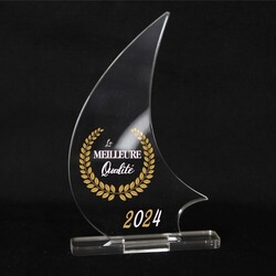 Trophée en plexiglas VOILE - France 3 mm