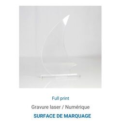 Trophée en plexiglas VOILE - France