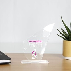 Trophée en plexiglas PICS - France 5 mm