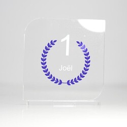 Trophée en plexiglas CARRE 2 - France 5 mm