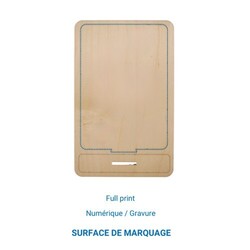 Trophée en bois RECTANGLE - France 3 mm