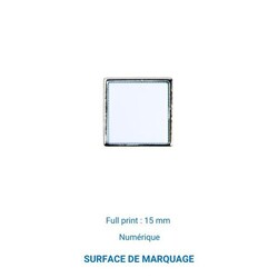 Pin's carré 18 mm - Or