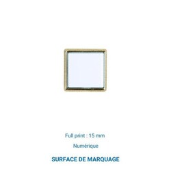 Pin's carré 18 mm - Or