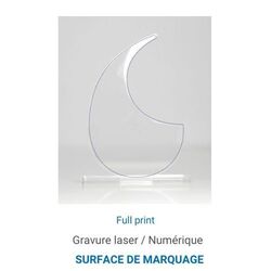 Trophée en plexiglas VIRGULE - France