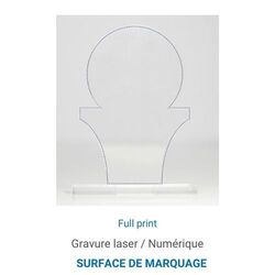 Trophée en plexiglas SPORT - France 3 mm