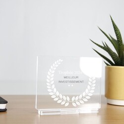 Trophée en plexiglas RECTANGLE - France 3 mm