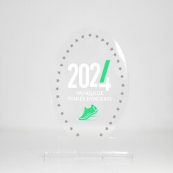 Trophée en plexiglas OVAL - France 3 mm