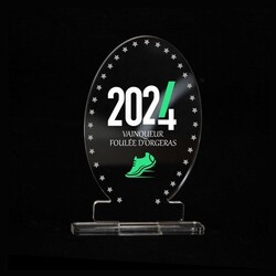 Trophée en plexiglas OVAL - France 3 mm