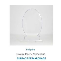 Trophée en plexiglas OVAL - France