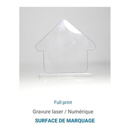 Trophée en plexiglas MAISON - France 3 mm