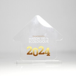 Trophée en plexiglas MAISON - France 3 mm