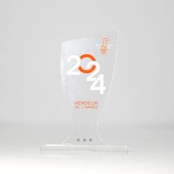 Trophée en plexiglas COUPE - France 3 mm