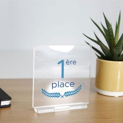 Trophée en plexiglas CARRE - France 5 mm