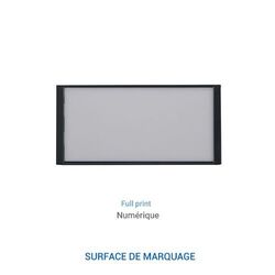 Badge nominatif magnétique - Europe 71 x 24,5 mm Argent Brillant