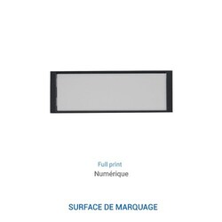 Badge nominatif magnétique - Europe 75 x 36 mm Argent Brillant