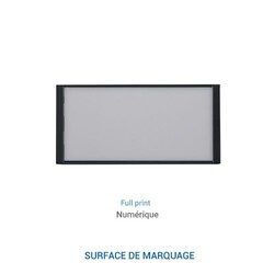 Badge nominatif magnétique - Europe 75 x 36 mm Argent Brillant