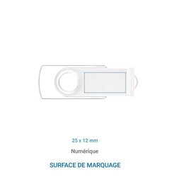 Clé USB Twister Blanc 4 GO