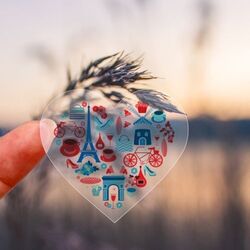 Sticker transparent - France