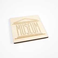 Magnet français - Carré 30 mm Plaqué bois