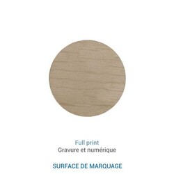 Magnet français - Rond 30 mm Plaqué bois