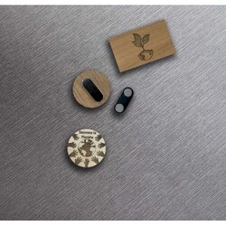 Magnet français - Rond 30 mm Plaqué bois