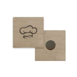 Magnet français - Rond 30 mm Plaqué bois