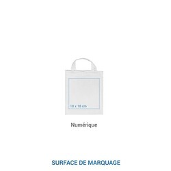 Sac coton 22x26 cm Bleu Foncé