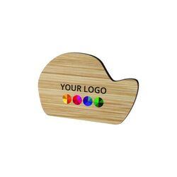 Badge Bamboo DYO (sur-mesure), Magnet, Impression Quadri