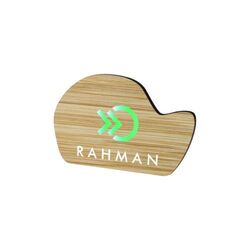 Badge Bamboo DYO (sur-mesure), Magnet, Impression Quadri