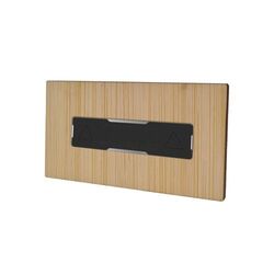 Badge Bamboo Rectangle 74x40mm, Magnet, Impression Quadri