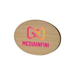 Badge Bamboo Ovale 74x50mm, Magnet, Impression Quadri
