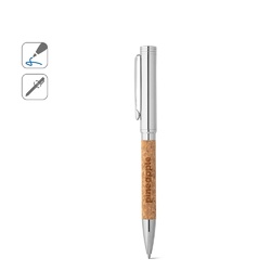 CORKO. Stylo à bille en liège et métal avec mécanisme twist