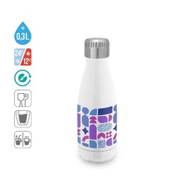 AMORTI S. Bouteille thermos en acier inoxydable pour sublimation 380 ml