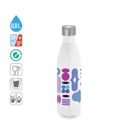AMORTI L. Bouteille thermos en acier inoxydable pour sublimation 800 mL