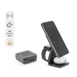 BROGLIE. Chargeur magnétique sans fil ultra-rapide 15W 4-en-1 en ABS recyclé (100 % rABS)