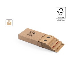 FISCHER. Jeu de 54 cartes classiques en papier kraft, fabriquée à partir de matériaux certifiés FSC™ et d'autres matériaux contrôlés